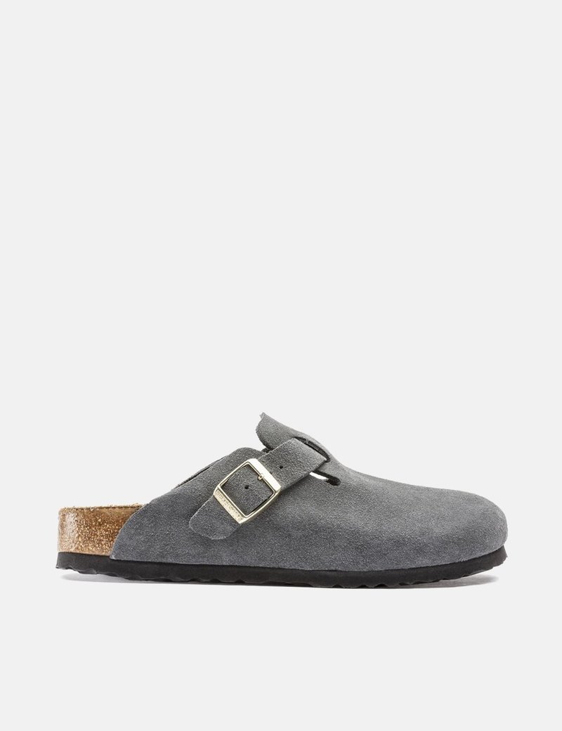 Birkenstock Boston Suede SFB Regular sandals - Grey | Garmentory