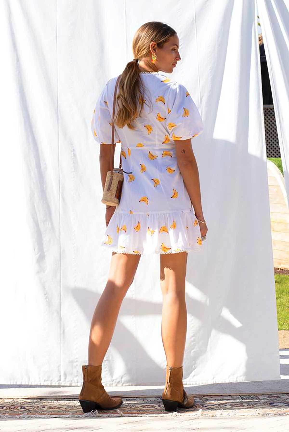 NEVER FULLY DRESSED Banana Mini Dress - white | Garmentory