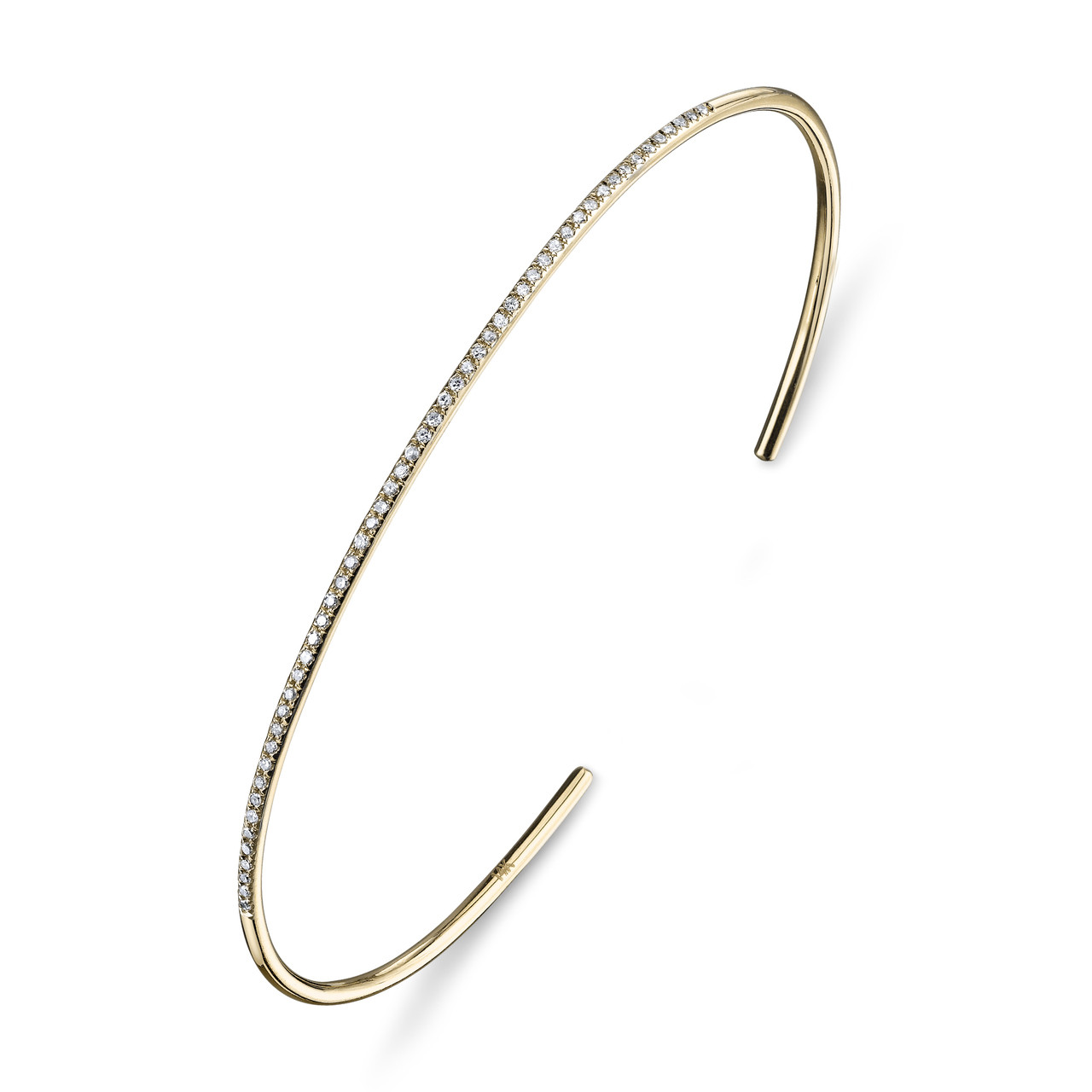 Gabriela Artigas Subtle Cuff with White Pavé Diamonds