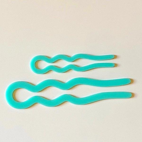 Mae Mae 6" Hair Pin - Turquoise