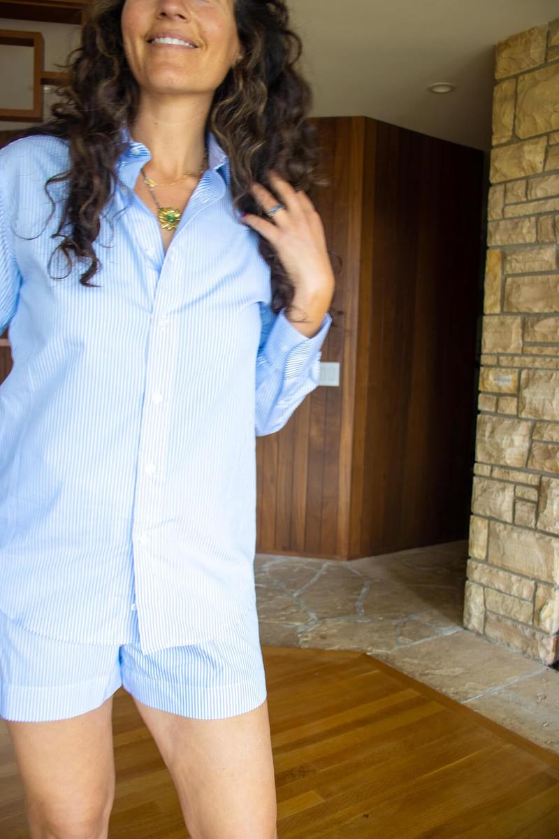 Baserange Ole Shirt - Blue Stripe | Garmentory