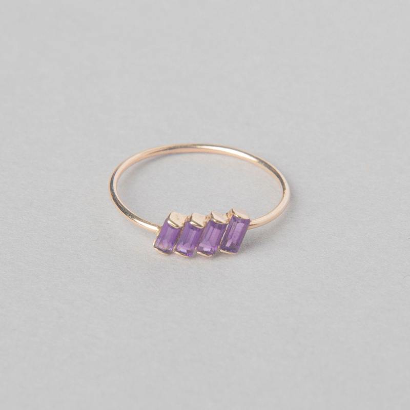 Bobbie Carr Amethyst Baguette Ring