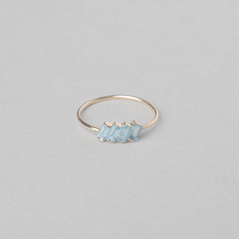 Bobbie Carr Blue Sapphire Baguette Ring