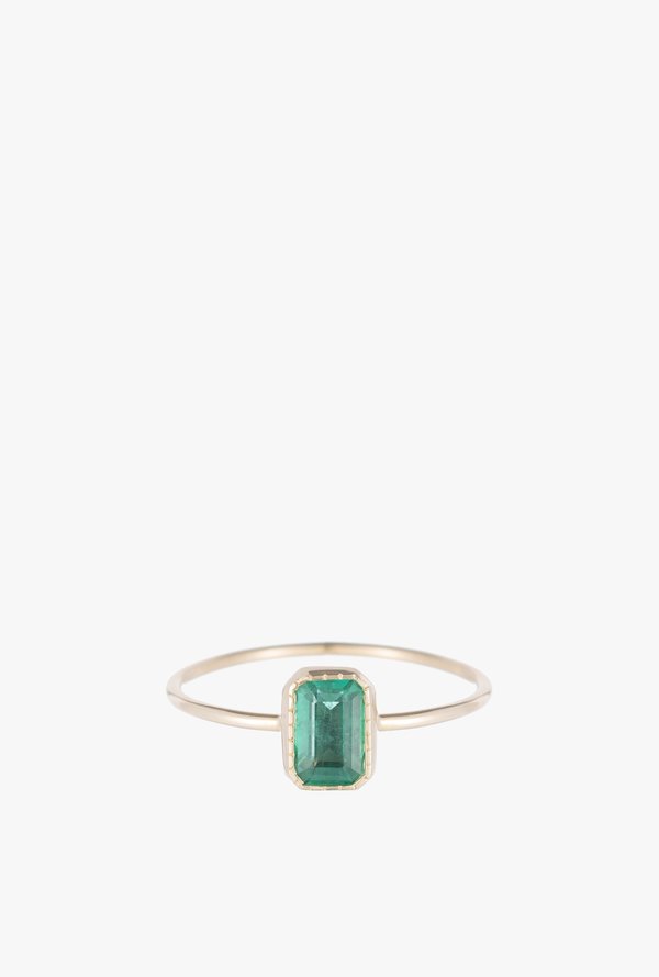 Jennie Kwon Designs Emerald Cut Emerald Wisp Ring