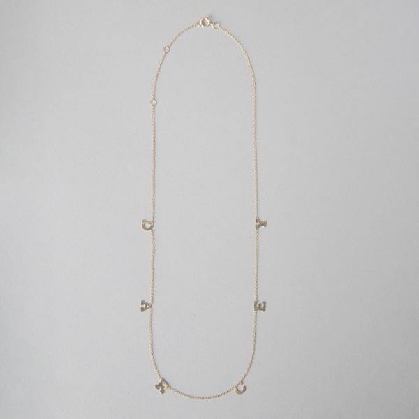 Bobbie Carr Personalized Spaced Letter Necklace Bobbie Carr Personalized Spaced Letter Necklace