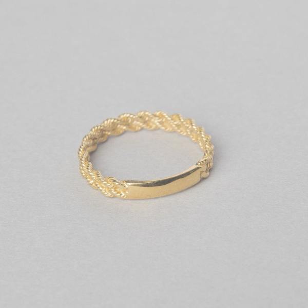 Bobbie Carr Rope ID Ring - Vermeil