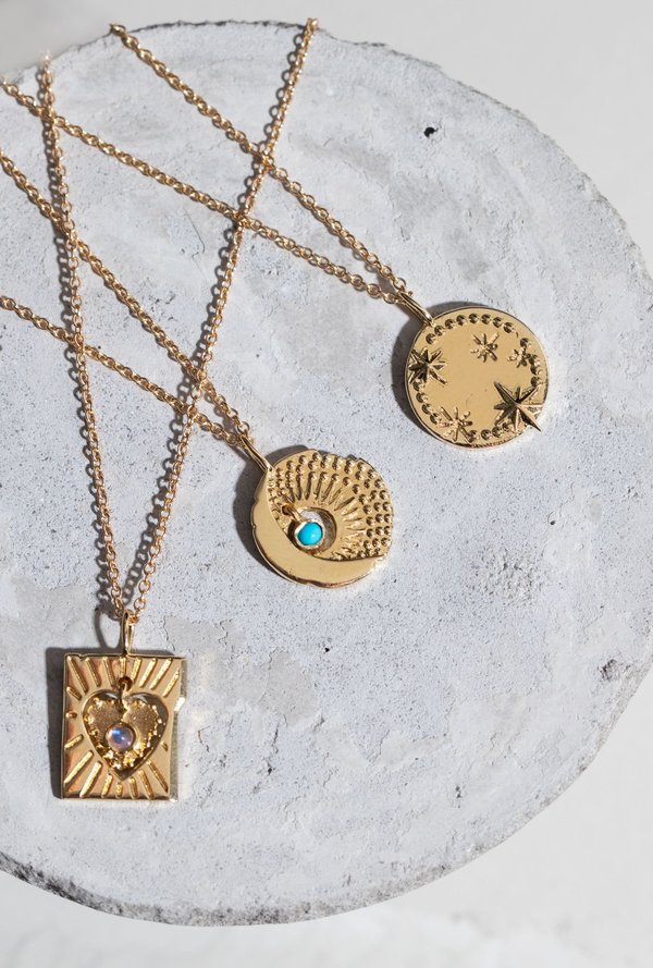 Studio Grun Sun and Moon Charm Necklace 
