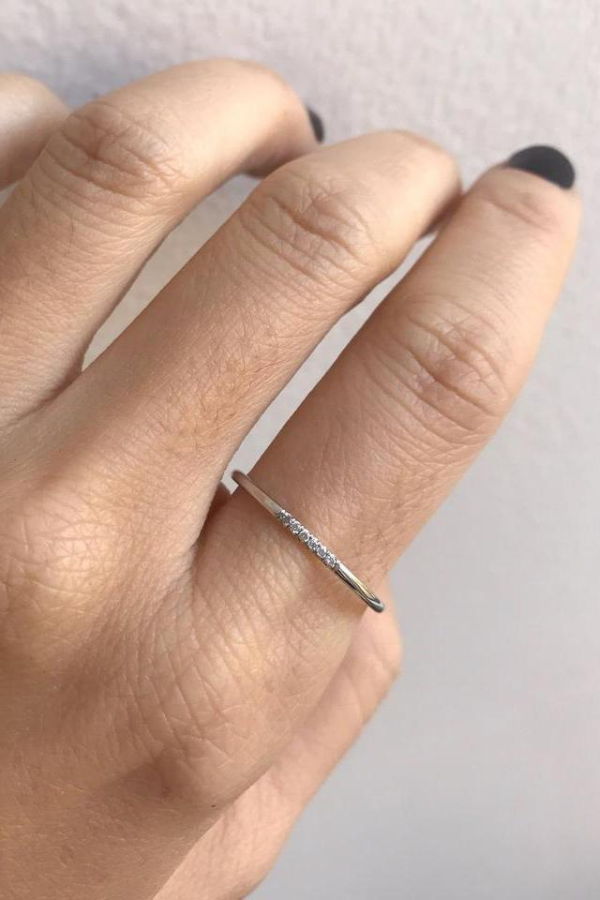 Jennie Kwon Designs White Semi Pave Ring