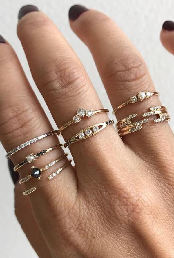 Jennie Kwon Designs White Semi Pave Ring