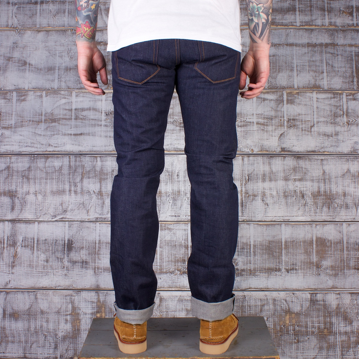 Railcar Fine Goods Spikes X001 - 13.5oz Slim Straight Jean-Cone Mills "Classic" Indigo - Image 3 of 7