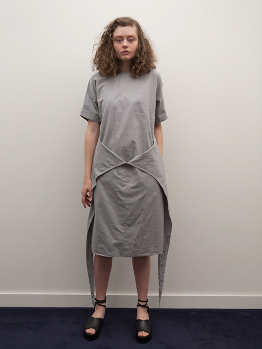 Cosmic Wonder Wrapped Dress in Heather Grey Cosmic Wonder Wrapped Dress in Heather Grey