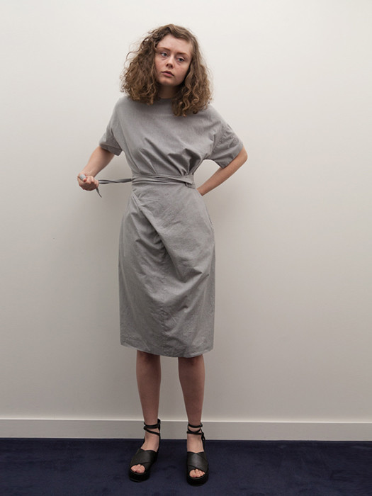 Cosmic Wonder Wrapped Dress in Heather Grey Cosmic Wonder Wrapped Dress in Heather Grey