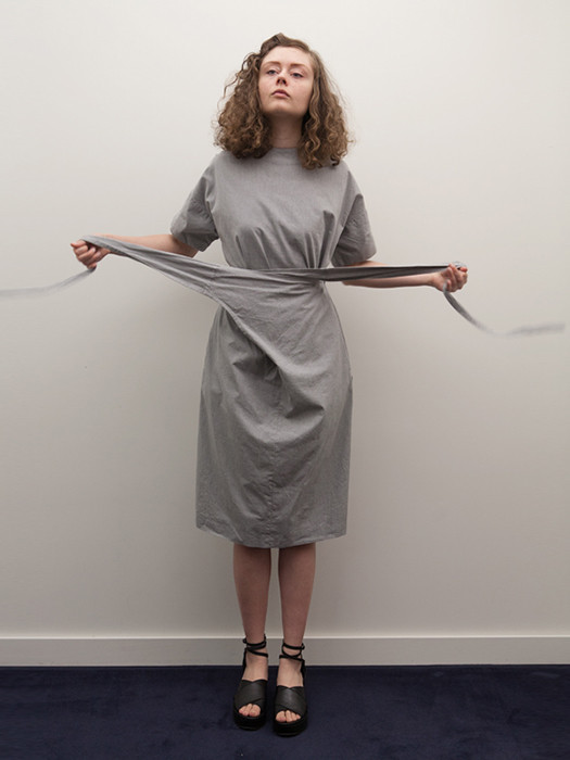 Cosmic Wonder Wrapped Dress in Heather Grey Cosmic Wonder Wrapped Dress in Heather Grey