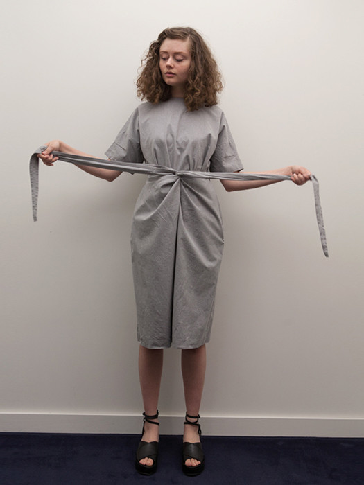 Cosmic Wonder Wrapped Dress in Heather Grey Cosmic Wonder Wrapped Dress in Heather Grey