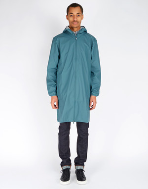 Rains Base Jacket Long Pacific | Garmentory