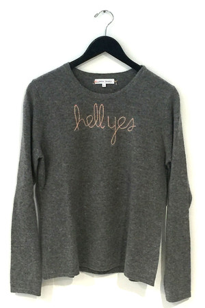 Lingua Franca NYC Embroidered Cashmere 
