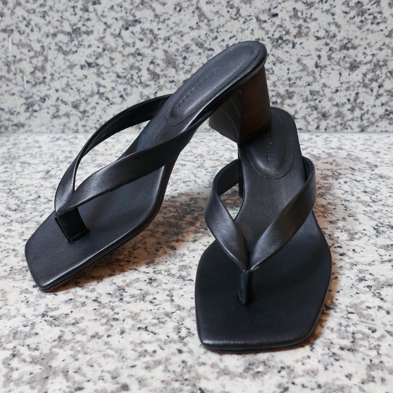 Mari Giudicelli Luiza Calf Sandal - Black | Garmentory
