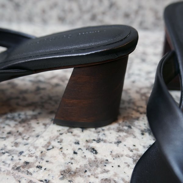 Mari Giudicelli Luiza Calf Sandal - Black | Garmentory