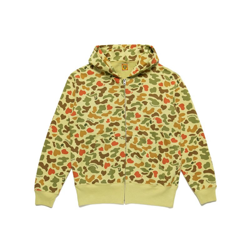 Human Made Duck Camo Zip Hoodie - Green | Garmentory