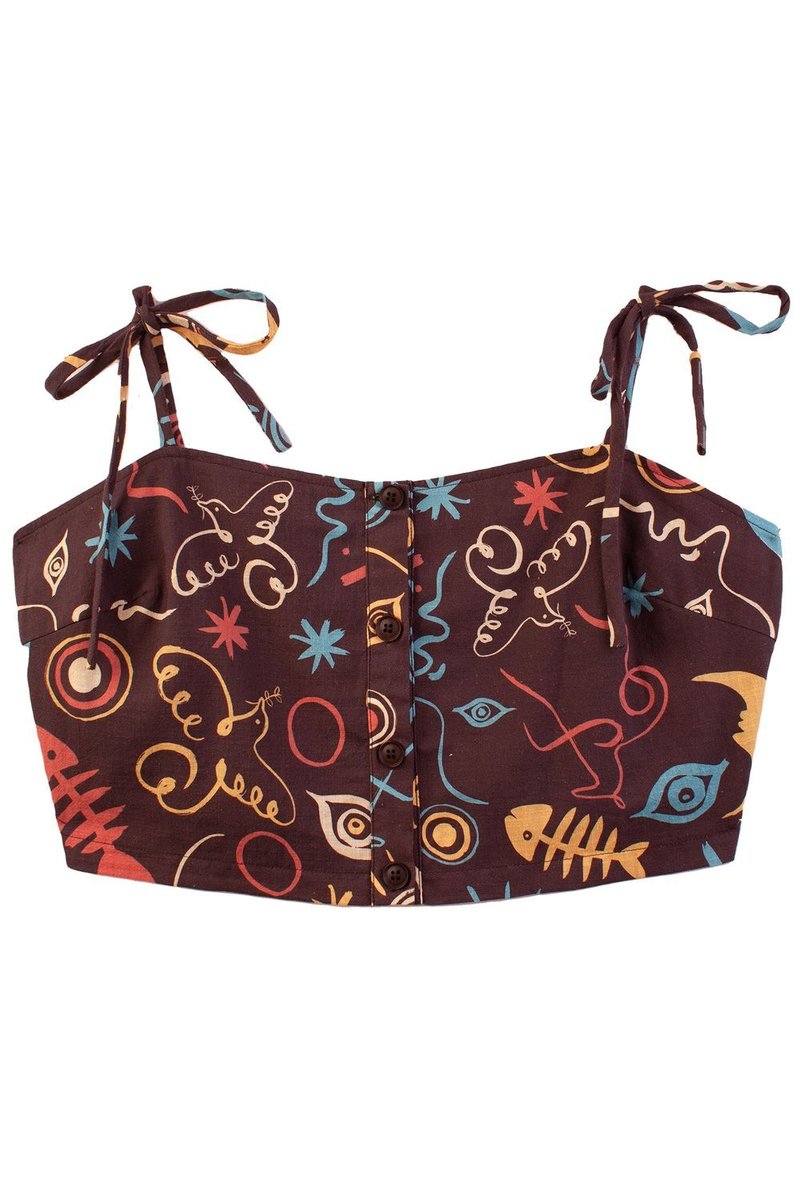 L.F.Markey Cass Top - Clay Print