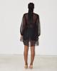 Diamond Leah Mini Dress - Black Organza - Thumbnail 3
