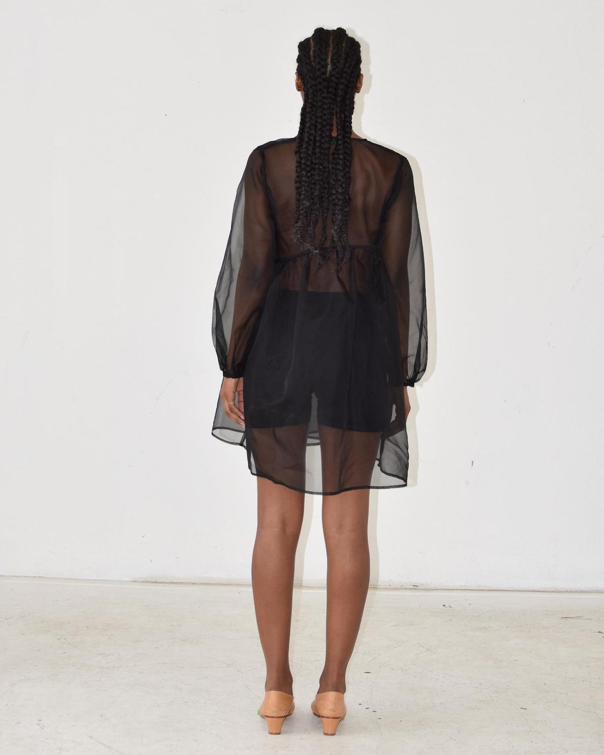 Diamond Leah Mini Dress - Black Organza - Image 3 of 3