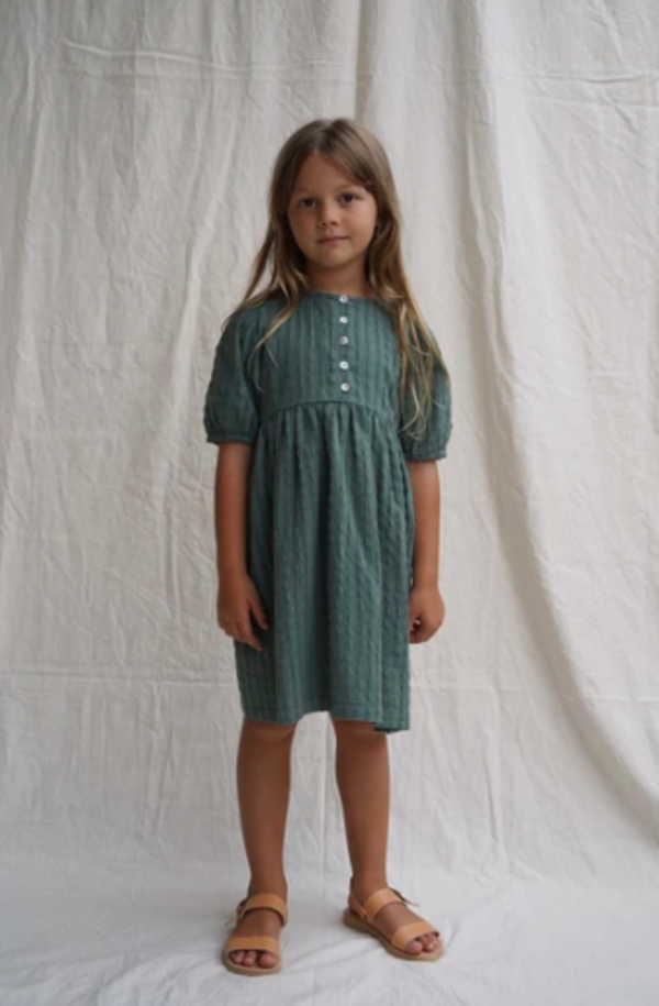 Kids House of Paloma Lilou Dress Green Garmentory