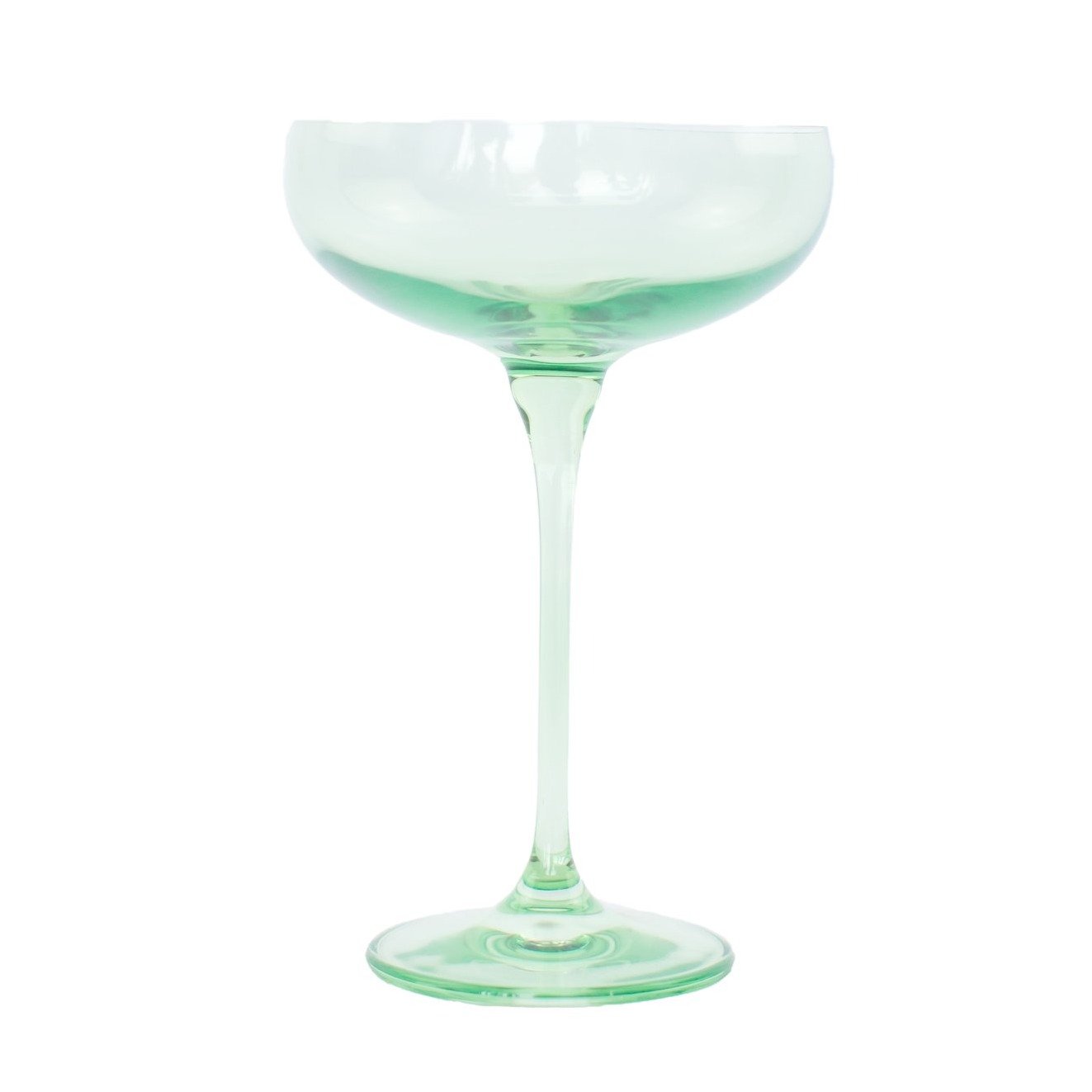 Estelle Colored Glass Coupe Glasses Mint Green Garmentory