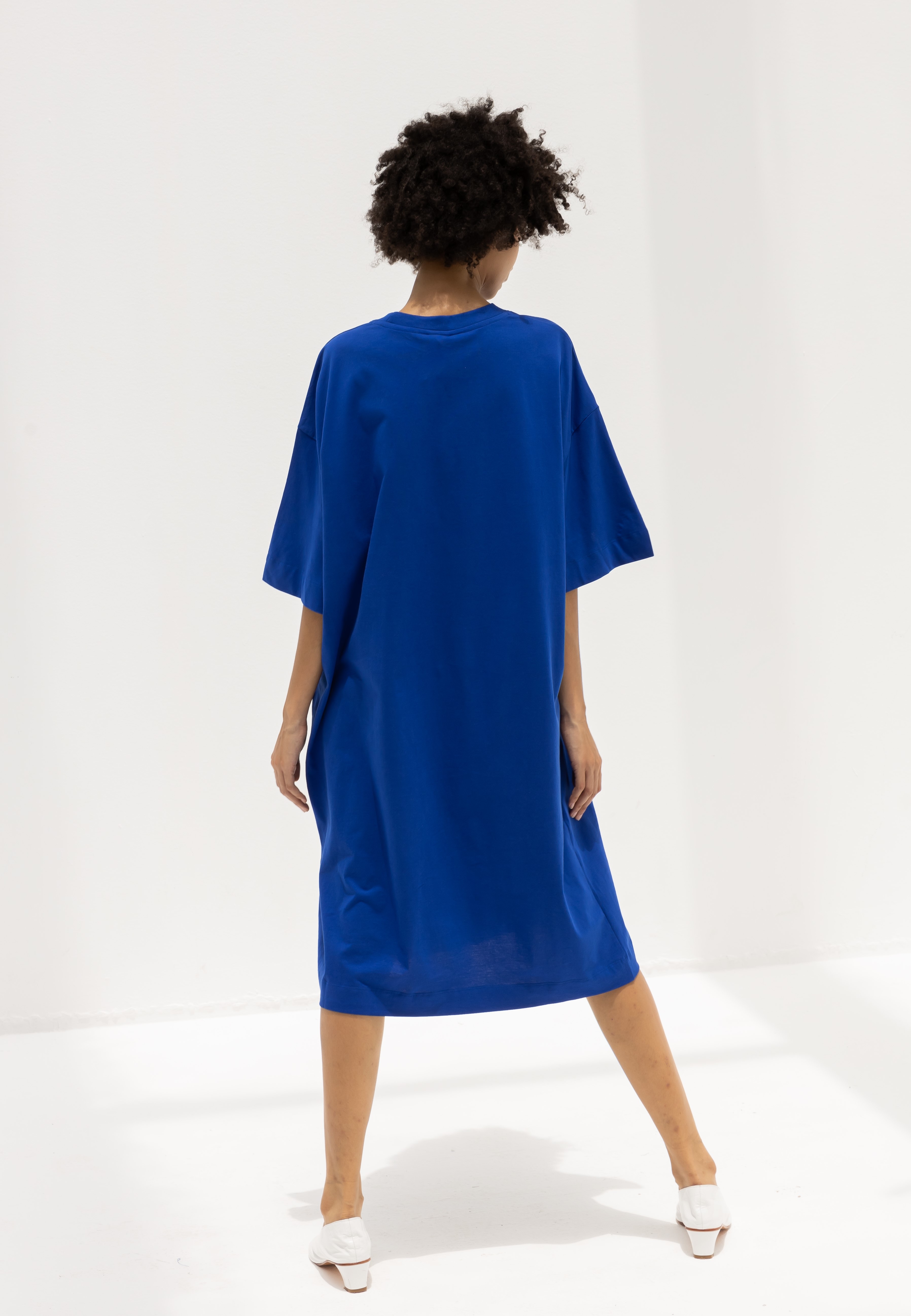 Bright blue t shirt dress Clearance
