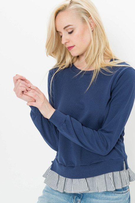Tie-Back Ruffled Sweatshirt Top Tie-Back Ruffled Sweatshirt Top