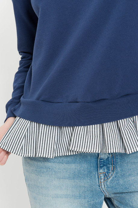 Tie-Back Ruffled Sweatshirt Top Tie-Back Ruffled Sweatshirt Top