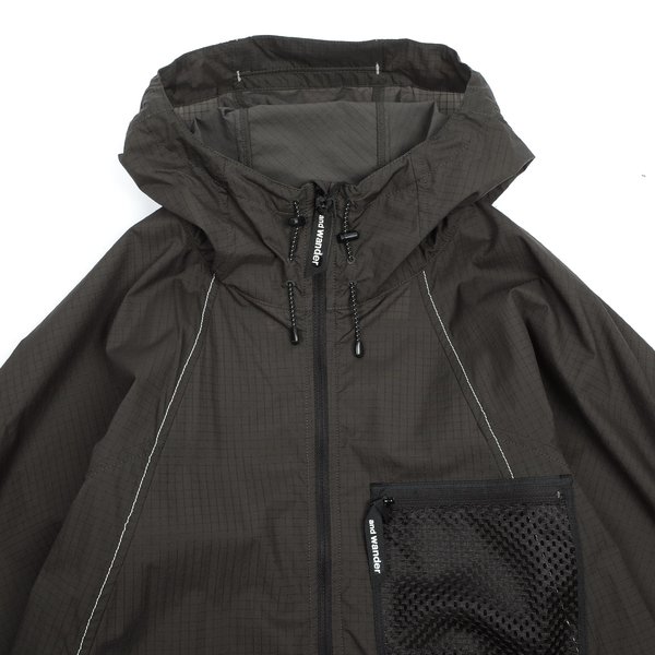 and wander BREATH RIP HOODIE - DARK BROWN | Garmentory