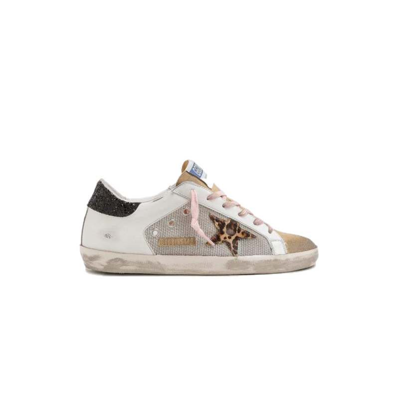 Golden Goose Super-Star Leopard Horsy Star Glitter Women