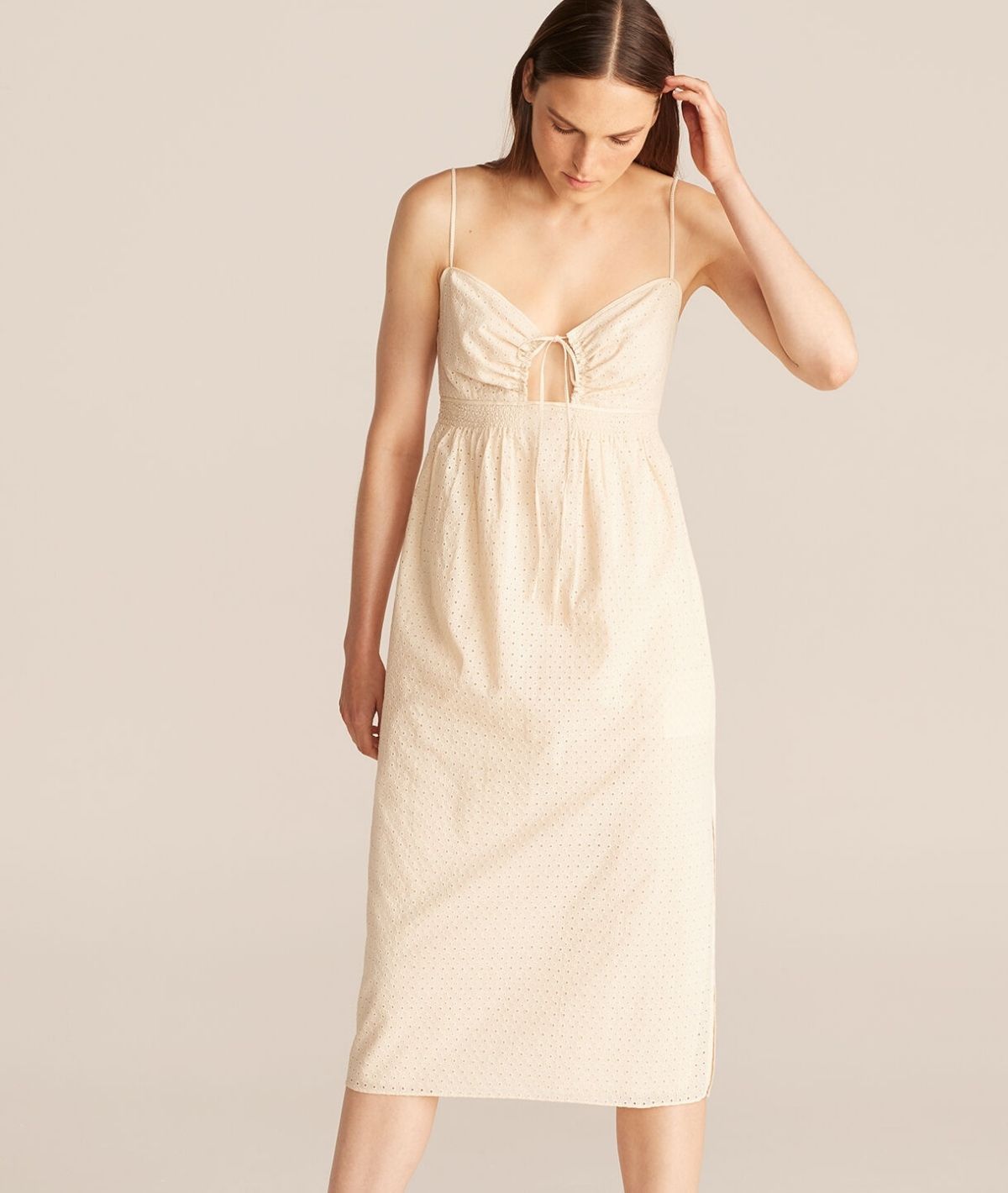 rebecca taylor embroidered silk dress Rebecca Taylor - Mod Fluer Embroidered Maxi Dress - White- US 6