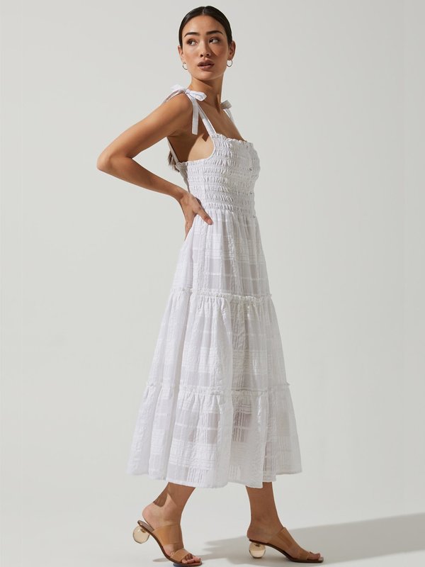 knee length dresses for ladies ASTR The Label Pellagia Floral Eyelet Midi Dress – Ella James