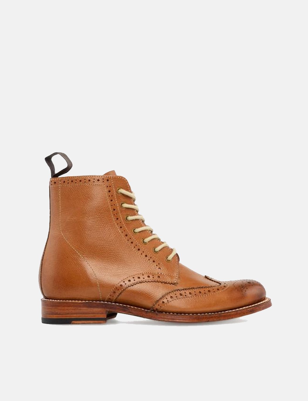 grenson tan brogue boots