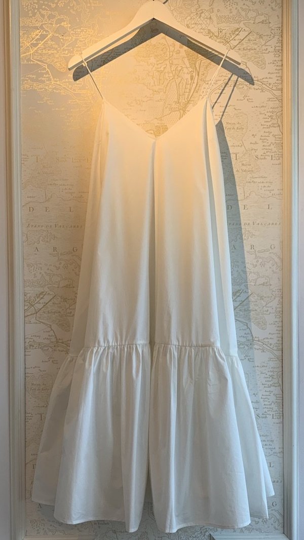 Anine Bing Averie Midi Poplin Dress - White | Garmentory Anine Bing Averie Midi Poplin Dress - White | Garmentory