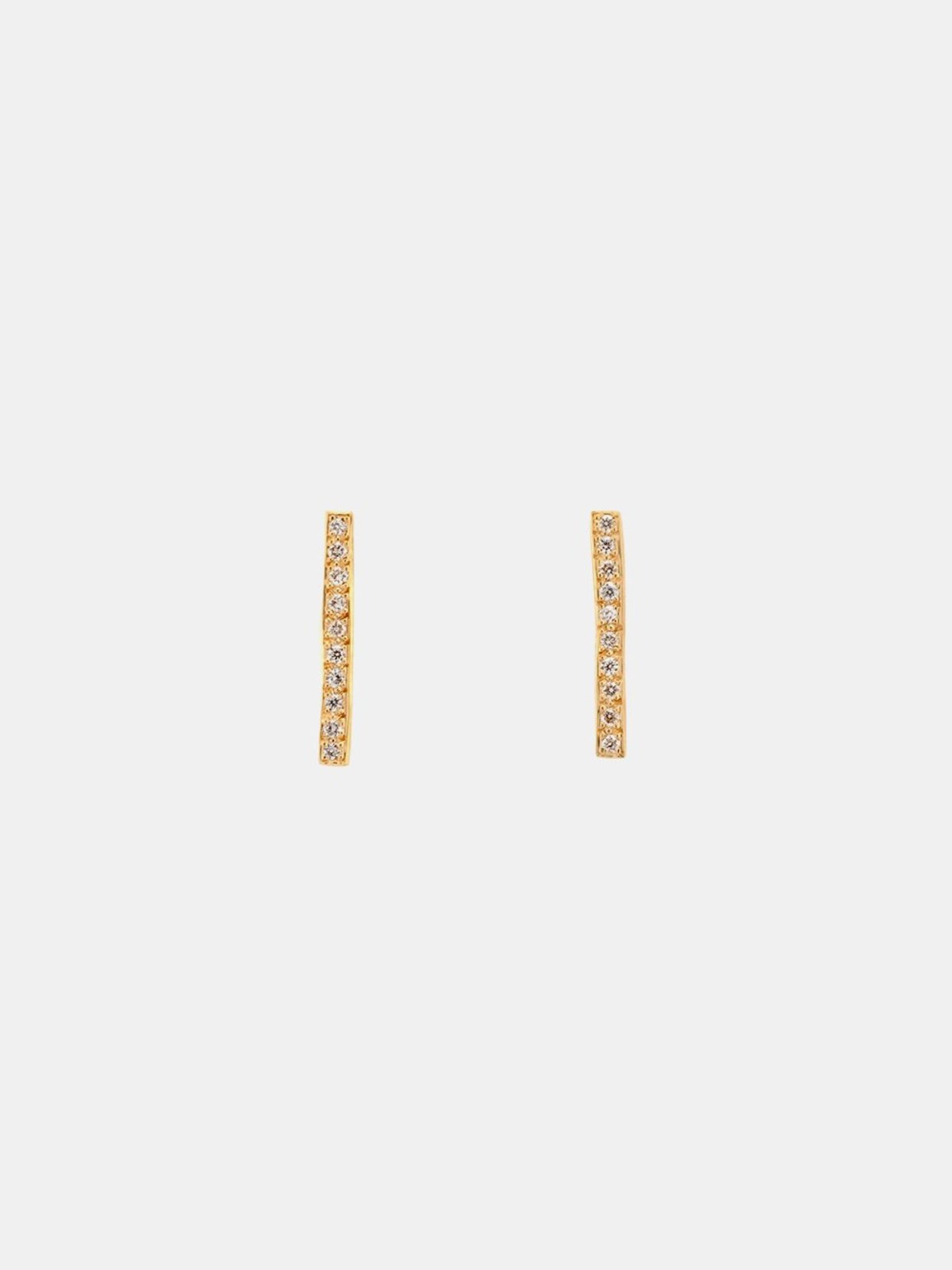 satomi kawakita long diamond bar studs - Gold - Image 2 of 4