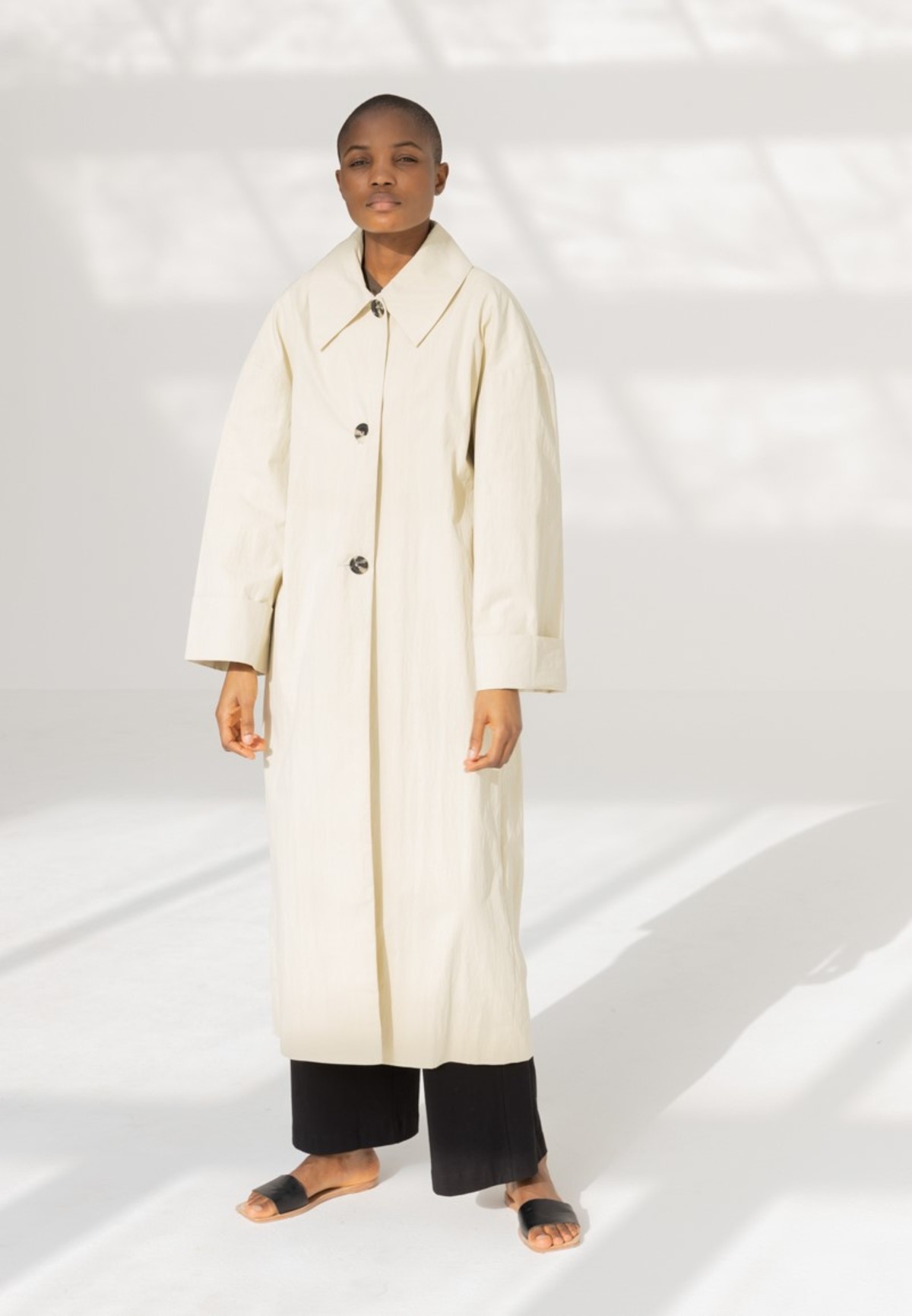 SAMUJII BUNKO COAT - SAND - Image 1 of 6