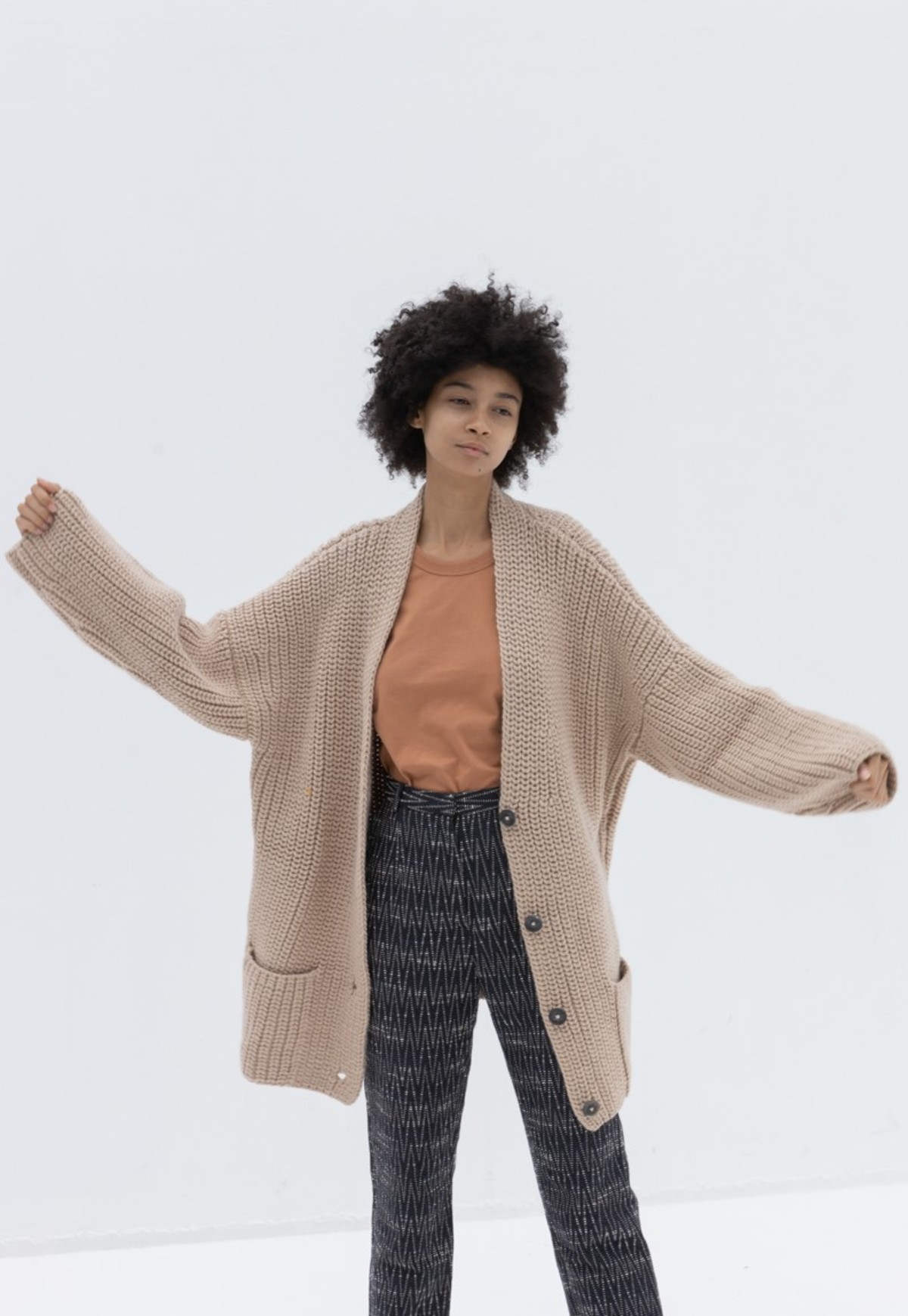 AJAIE ALAIE SUEI CARDIGAN - SEA SALT - Image 1 of 7