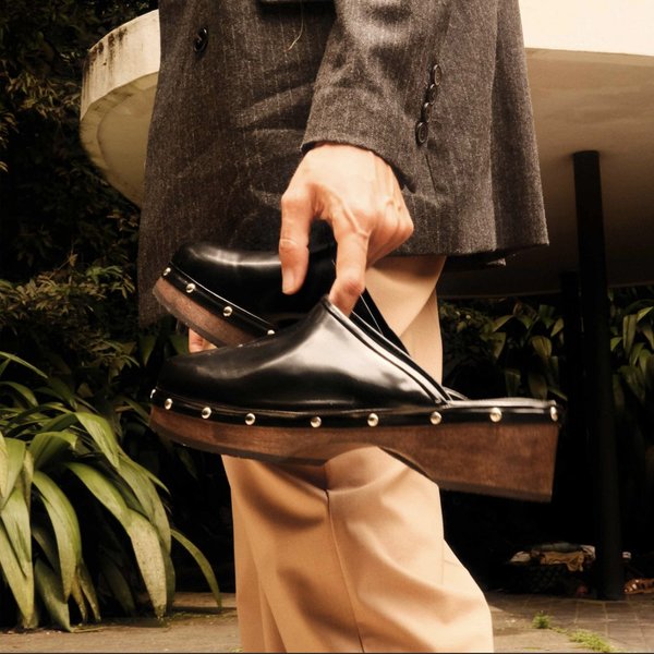 Mari Giudicelli Urca Clog - Black Calfskin | Garmentory
