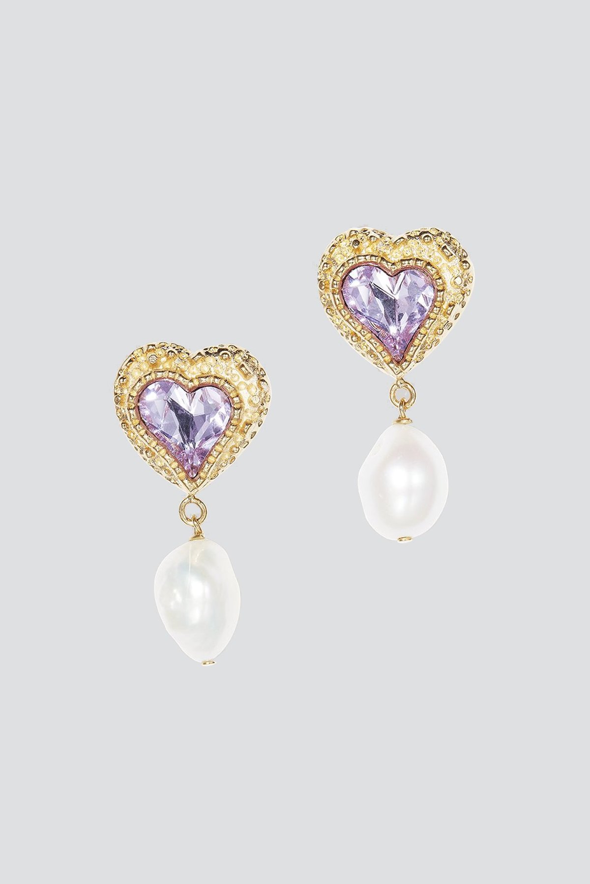 safsafu Gold Eden Love Earrings パールピアス