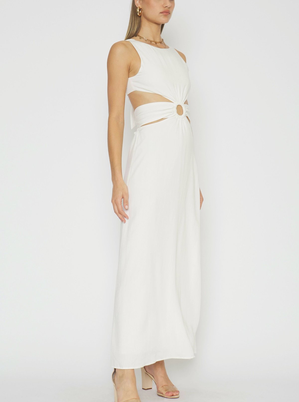 4Sienna O-ring Maxi Dress - White | Garmentory
