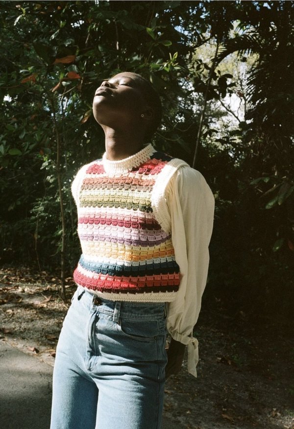 Drawer - sea new york 21SS crochet vest 限定値下げ Sea NY Ziggy Multicolor Crochet Vest - multi | Garmentory