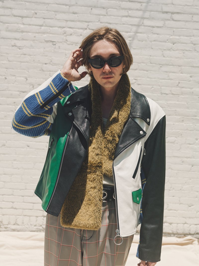 ボトムスその他 Marni Tailored Cropped Jacket With Classic Lapel Blue wool cropped jacket with Prince of Wales check | Marni