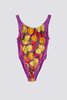 Vintage Fruity One-Piece Swimsuit - purple - Thumbnail 1