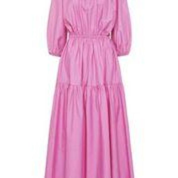 strapless open back dress MATTEAU GATHERED BODICE DRESS ROSE  SALT CLOTHING