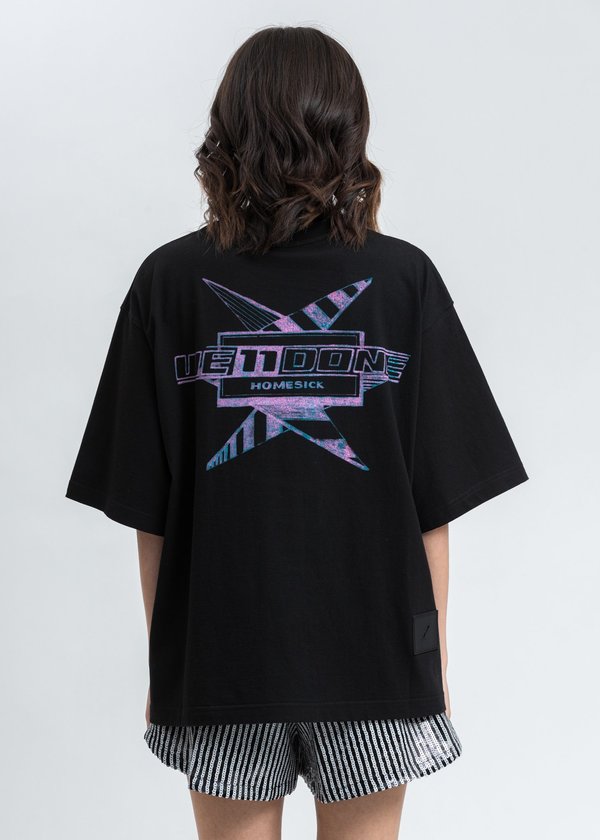 we11done Multi Color Logo T-Shirt - Black we11done Multi Color Logo T-Shirt - Black