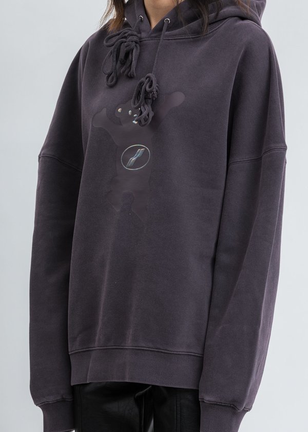 WE11DONE Teddy Hoodie sweater - Charcoal WE11DONE Teddy Hoodie sweater - Charcoal