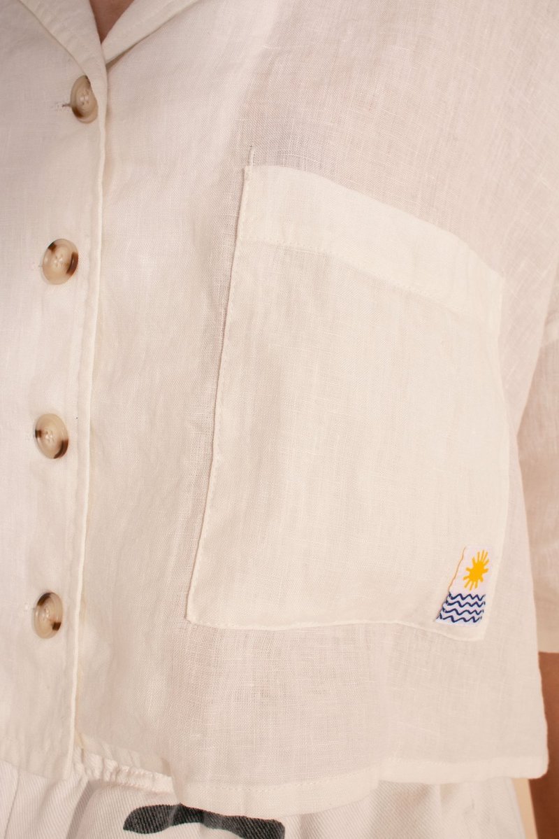 L.F.Markey Maxim Linen Shirt - white